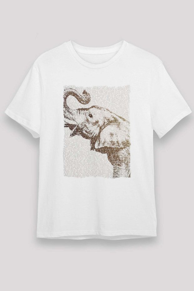 Elephant White Unisex T-Shirt T-Shirt