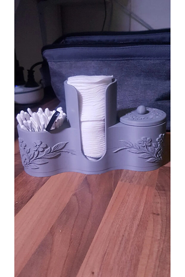 Cotton Pad and Swab Organizer Bathroom Cosmetic Organizer Storage Box
