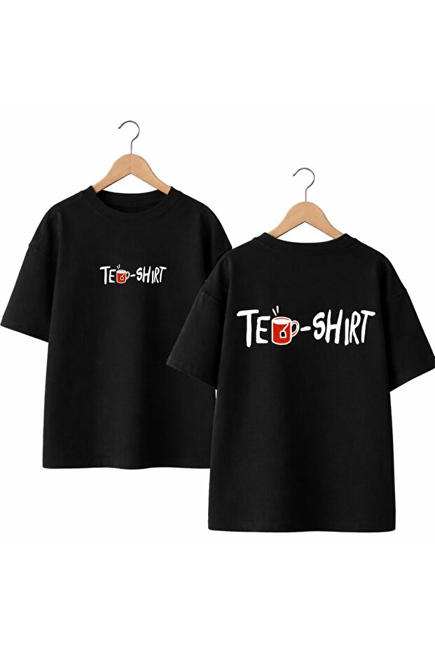 Te Shirt 100% Cotton Oversize Loose Regular Fit Crew Neck T-Shirt with Printed Back and Front Chest