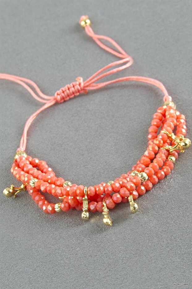 Ilkestor 4-Piece Mixed Crystal Bracelet (204816) Orange