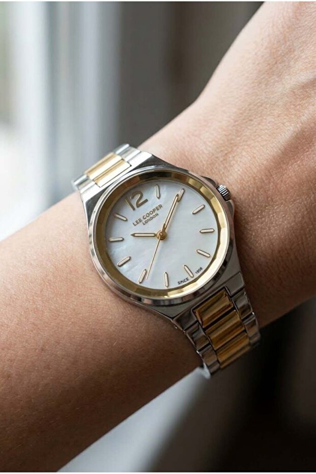 Silver-Gold Women's Wristwatch | 32mm Stainless Steel Case, Dial