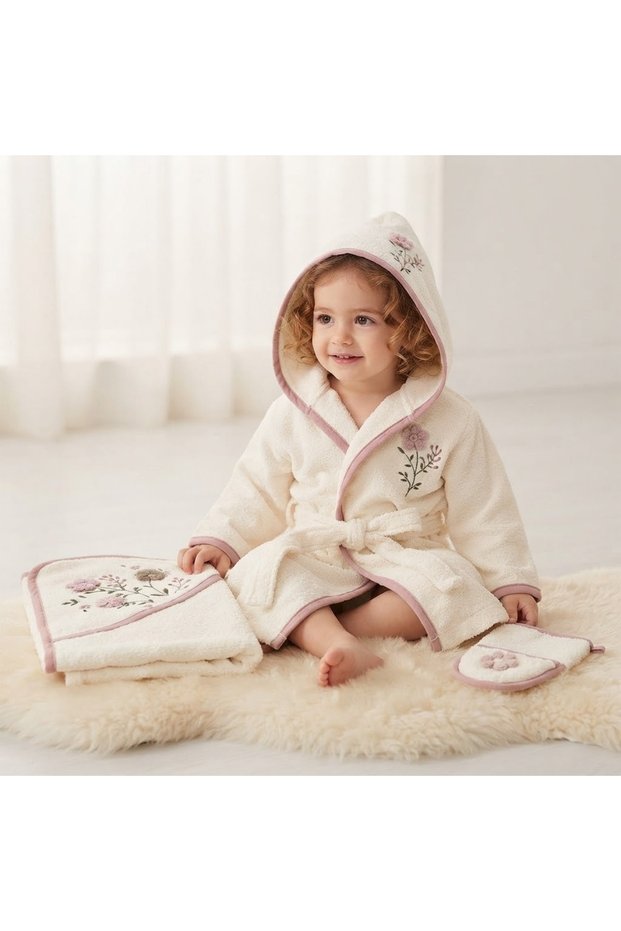 Baby Bathrobe Towel Set