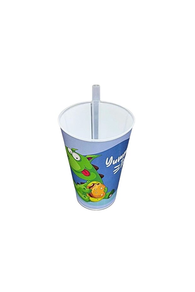 400 ml Glass with Straw
