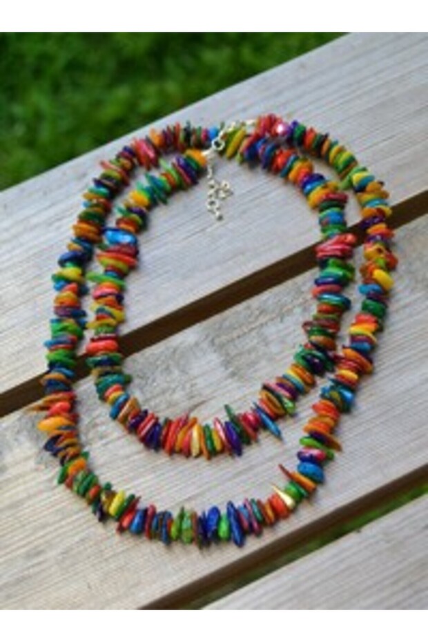 Natural Stone (Abundance) Summer Necklace - Multicolored -