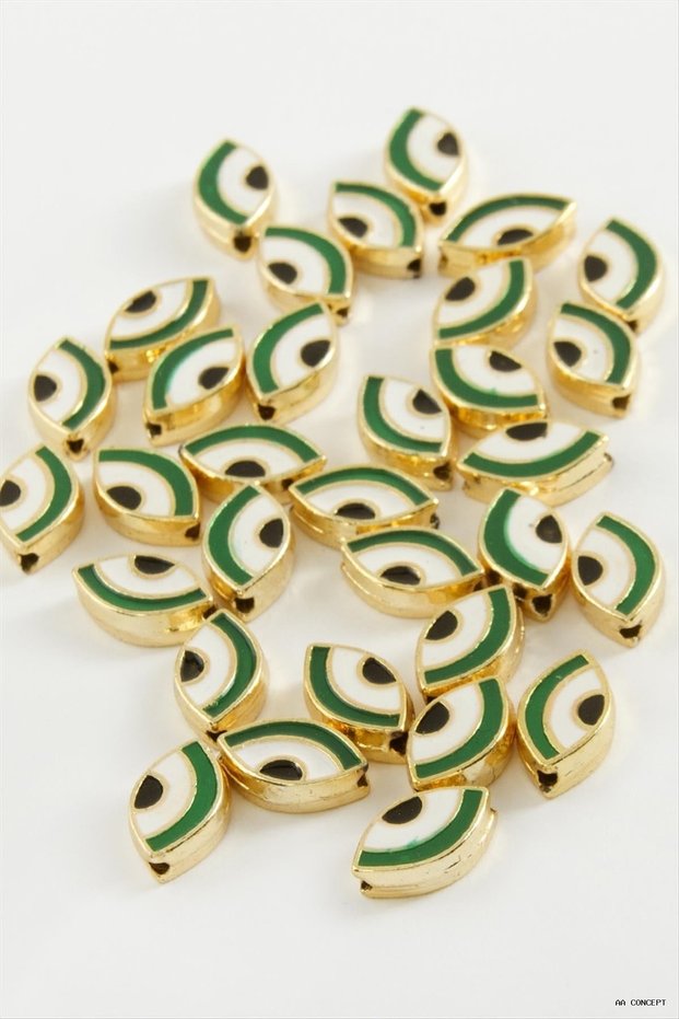 CONCEPTA Eye-Enameled Bracelet and Necklace Pendant—Horse 1 (233549) Green