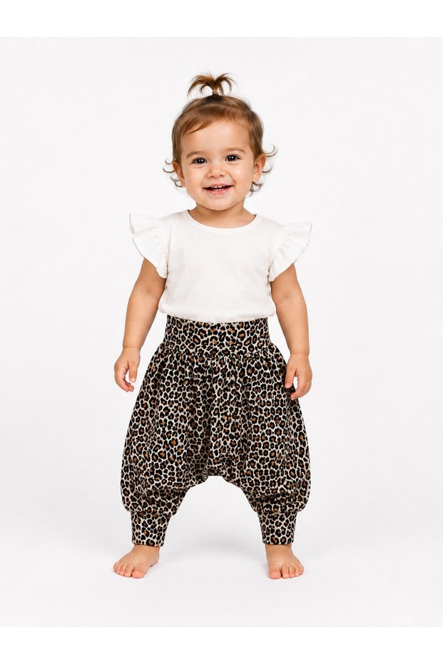 Girl's Shalwar Trousers Cotton Patterned Seasonal Comfortable Cut
