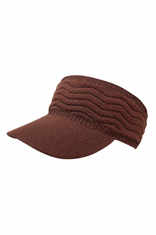 Stylish Wavy Textured Brown Sports and Beach Visor Hat Women Men Unisex Sun Visor