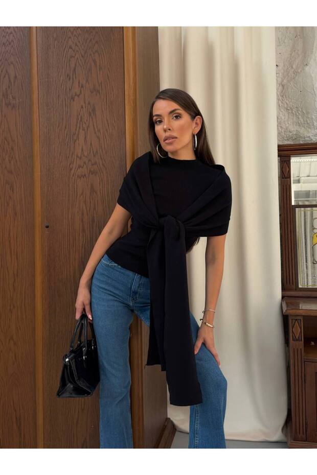 Women's Corsman Knitwear Shawl Blouse Double Set