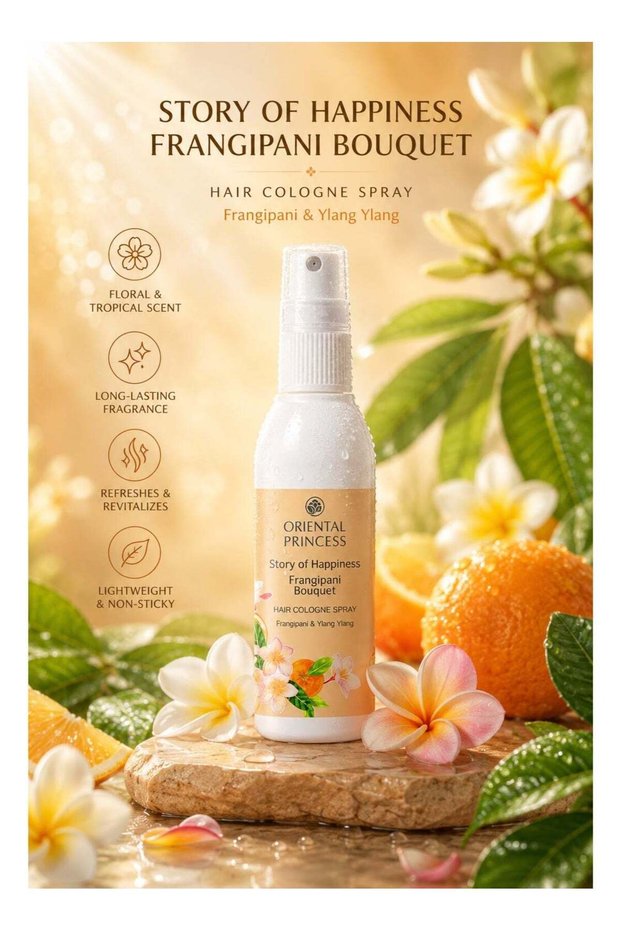 Story of Happiness Frangipani Bouquet Hair Cologne Spray 100ml