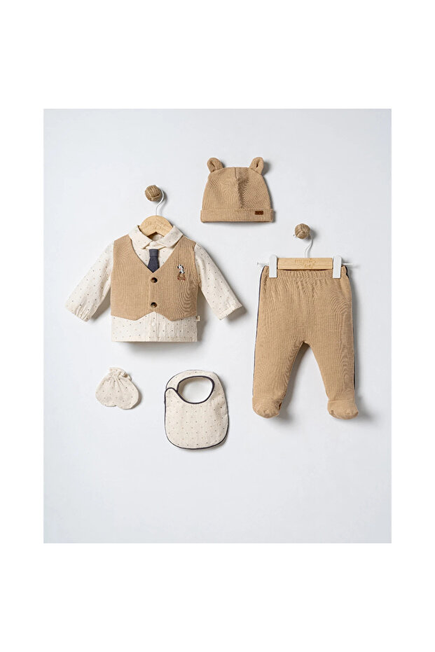 Mymi̇o Men's 0-3 Months Stylish 5-Piece Zibin Set
