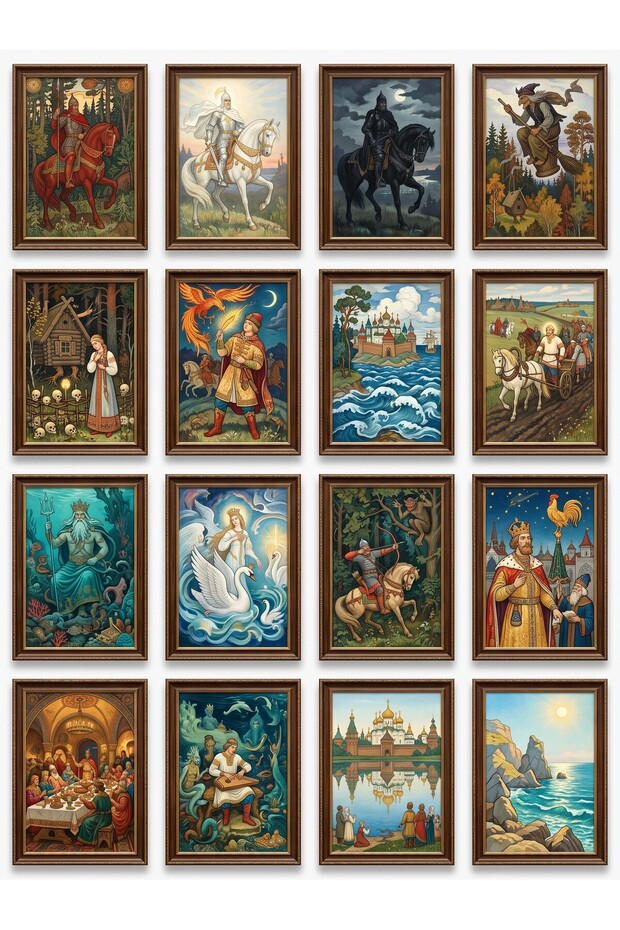 Ivan Bilibin Works 16-Piece Sticker Set Laptop Notebook Planner Sticker