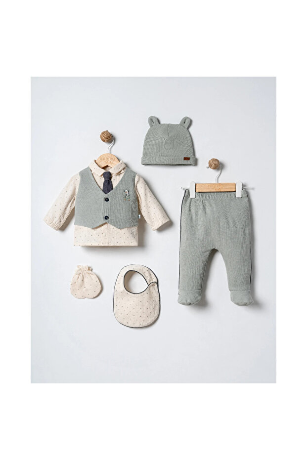 Mymi̇o Men's 0-3 Months Stylish 5-Piece Zibin Set