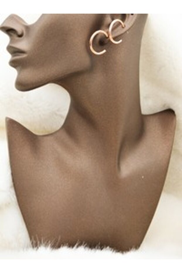 Rose Plated Hoop Earrings - Rose -