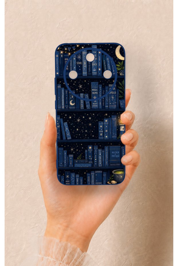 حافظة سيليكون متوافقة مع هاتف Honor Magic 8 Lite بتصميم رف الكتب الليلي