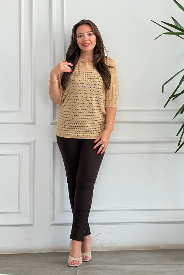 Boat Neck Bat Sleeve Mercerized Knitwear