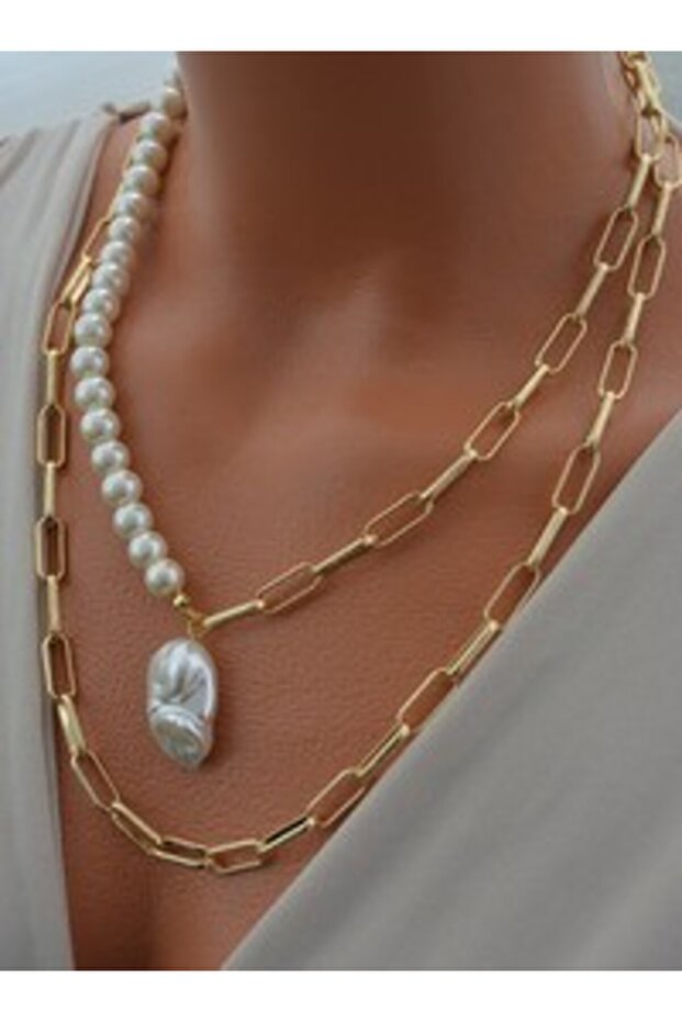 Necklace - Gold Color -