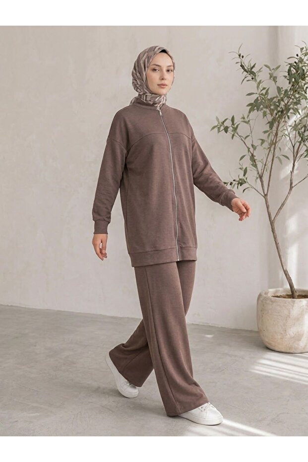 Roba Detail Zippered Suit - Light Brown