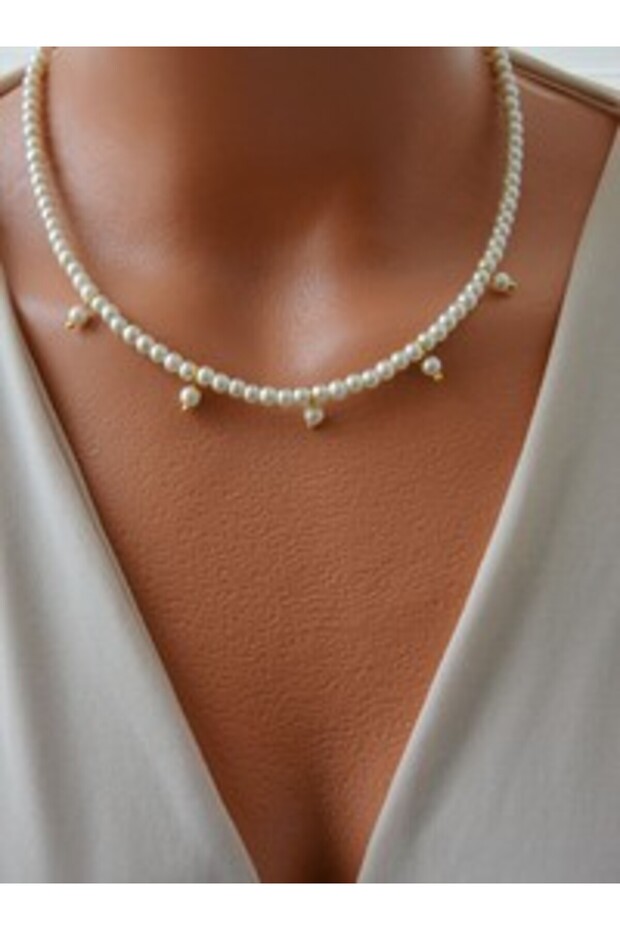 Necklace - White -