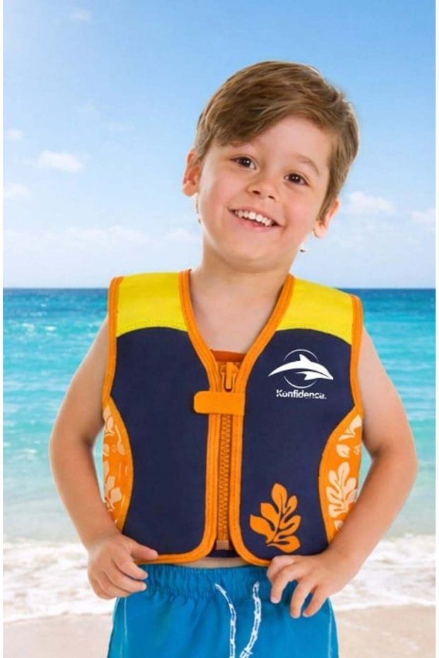 Children's Mixed Pattern Swimming Vest 2-6 Years Old Orange