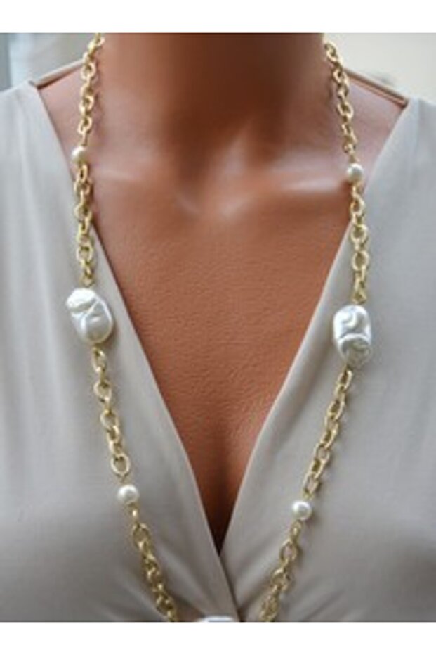 Necklace - White -