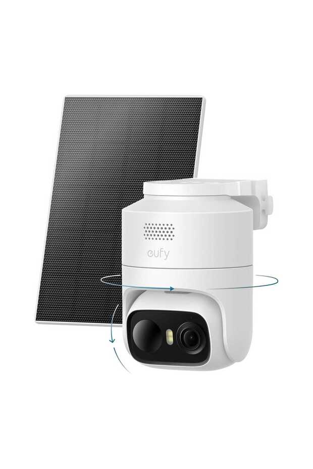 eufyCam C37 2K Pan/Tilt Outdoor Solar Security Camera, White