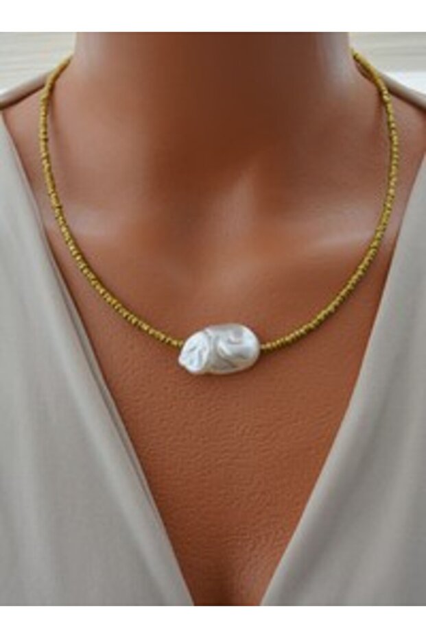 Necklace - White -