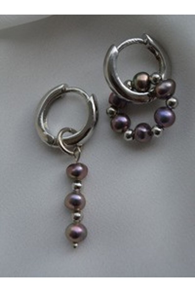 Pearl Earrings - Silver Color -