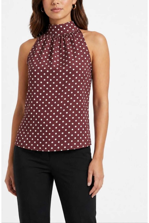 yaka halter bluz