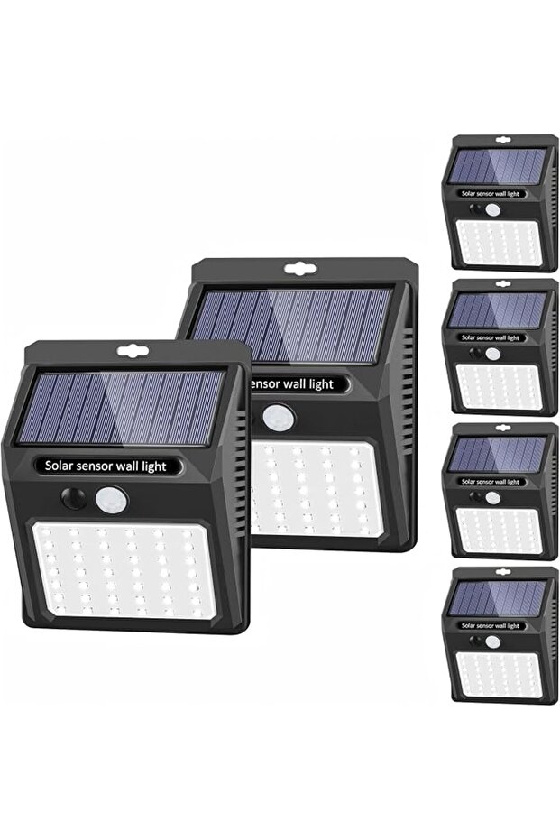[6 Pack/3 Working Mode] Solar Lights Outdoor, Solar Security Lights Motion Sensor Light Wireless IP