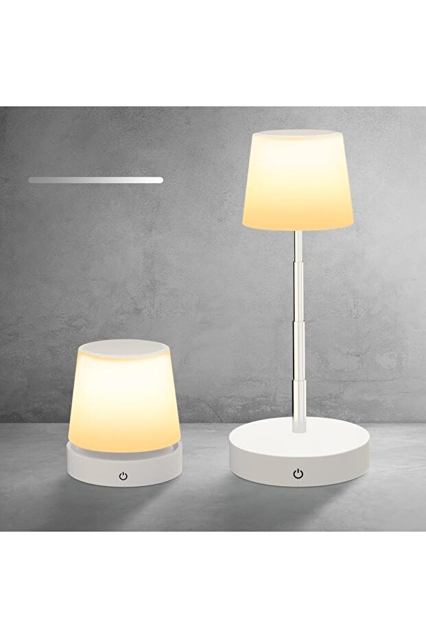 مصباح طاولة لاسلكي، مصباح طاولة LED قابل للتعتيم يعمل باللمس، قابل لاعادة الشحن بمنفذ USB، ضوء ليلي