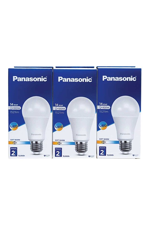 14W E27 LED Glass Bulb, Daylight, 3 pcs
