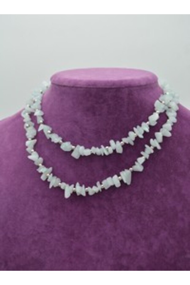 Akuamarin Long Necklace - Blue -