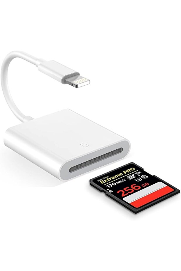 قارئ بطاقات SD بمنفذ Lightning معتمد من Apple MFi للآيفون، جهاز عرض صور كاميرا التتبع وبطاقات ذاكرة SD