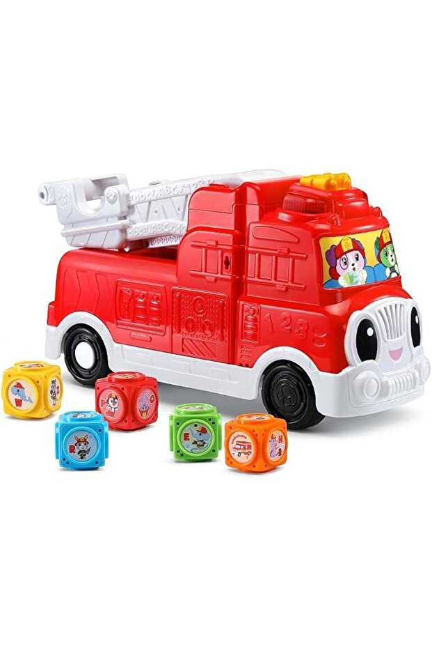 Tumbling Blocks Fire Engine, Interactive Learning Toy with Shapes and Numbers, Helps Toddle