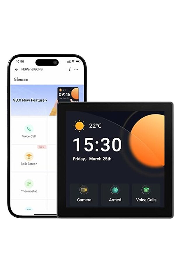 مفتاح حائط ذكي NS Panel Pro WiFi، لوحة تحكم ذكية للمنزل بـ 2 لوحة، شاشة لمس