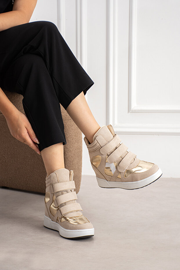 İzabel Velcro Hidden Heel Boots
