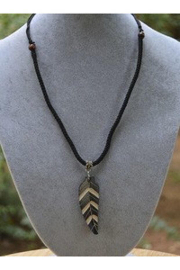 Real Bone Handmade Necklace - Black -