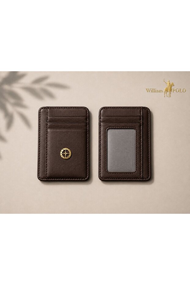 Minimal Genuine Leather Unisex Card Holder