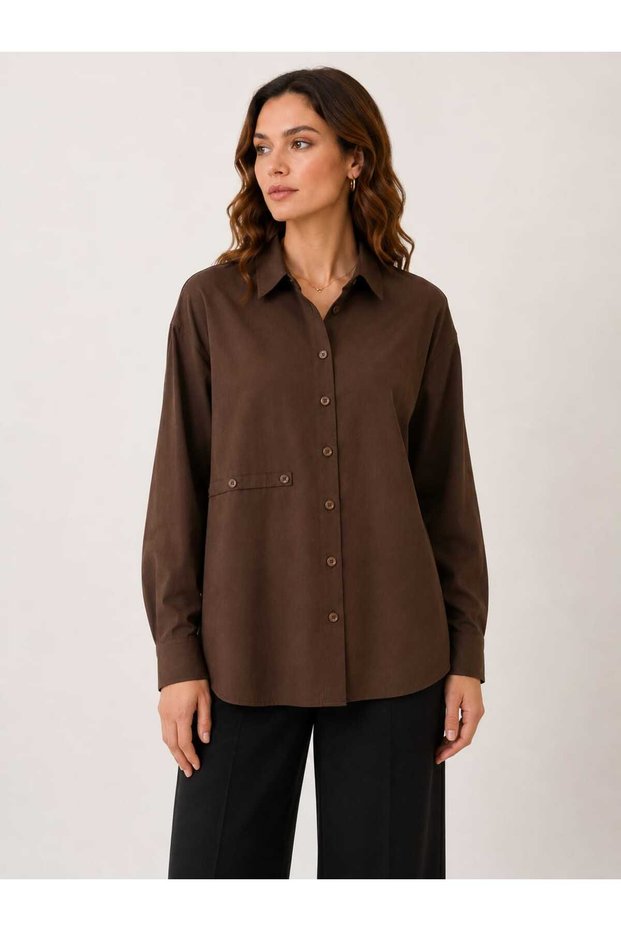 Women's New Season Modern Button Detailed Long Sleeve Shirt – Stylish Comfortable Fit