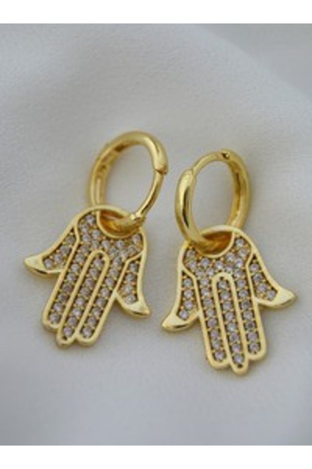 Hamsa earrings - multicolored -
