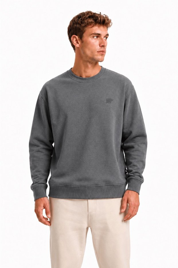 Outlands Crewneck Man Asphalt Sweatshirt 26.02.12.012-C118
