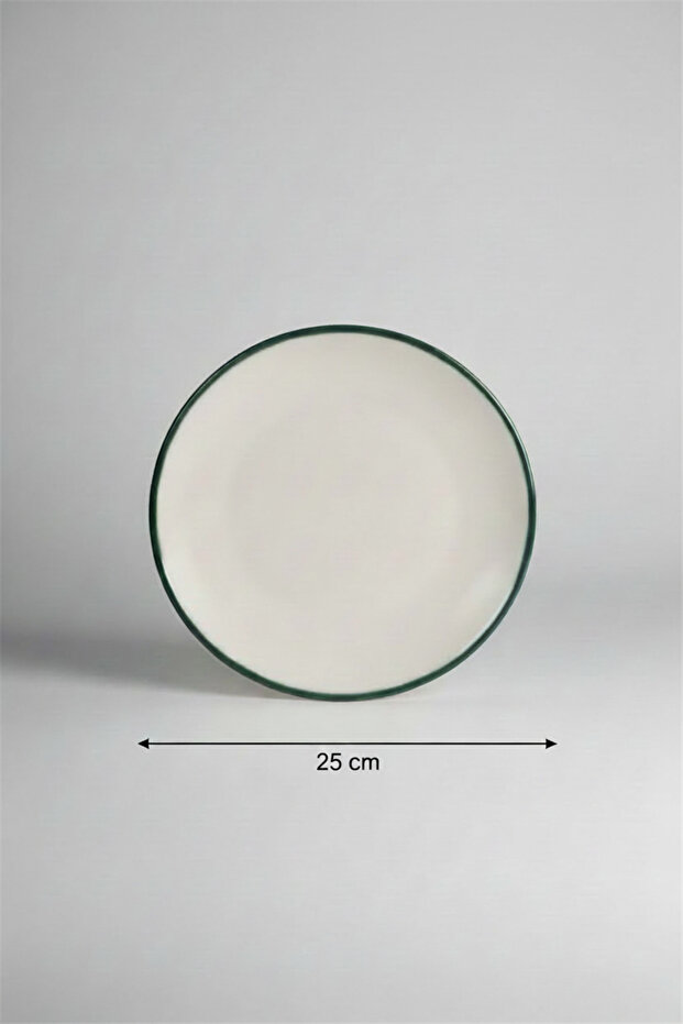 Valencia Serving Plate 25cm Rim Green