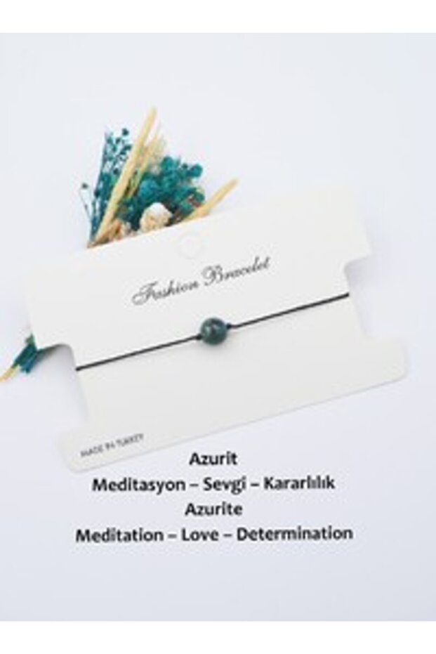 Azurite Natural Stone Bracelet - Black -