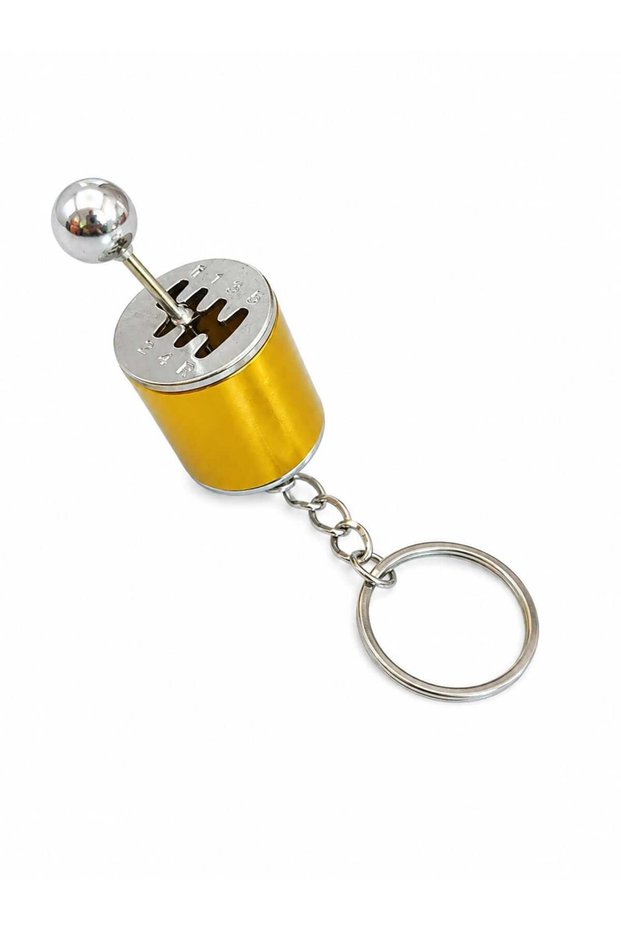 5-Speed Gearbox Look Metal Keychain Gold – Birthday Gift, Souvenir