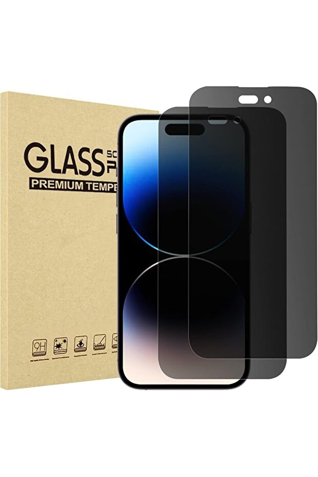 (عبوة من قطعتين) واقي شاشة ProCase للخصوصية بتغطية كاملة لهاتف iPhone 14 Pro 2022، مضاد للتجسس بدرجة صلابة 9H، لون داكن
