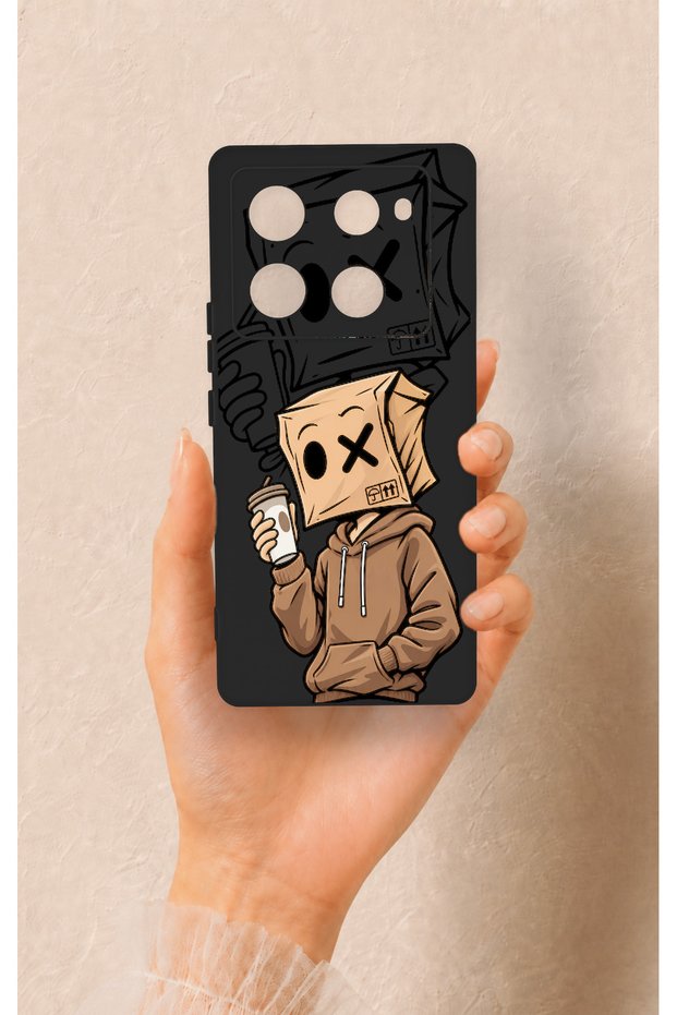 Infinix Note 40 Pro Compatible Coffee Break Patterned Silicone Case