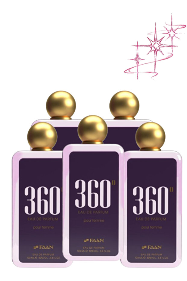 5 قطع عطر 360 Pour Femme 100 مل