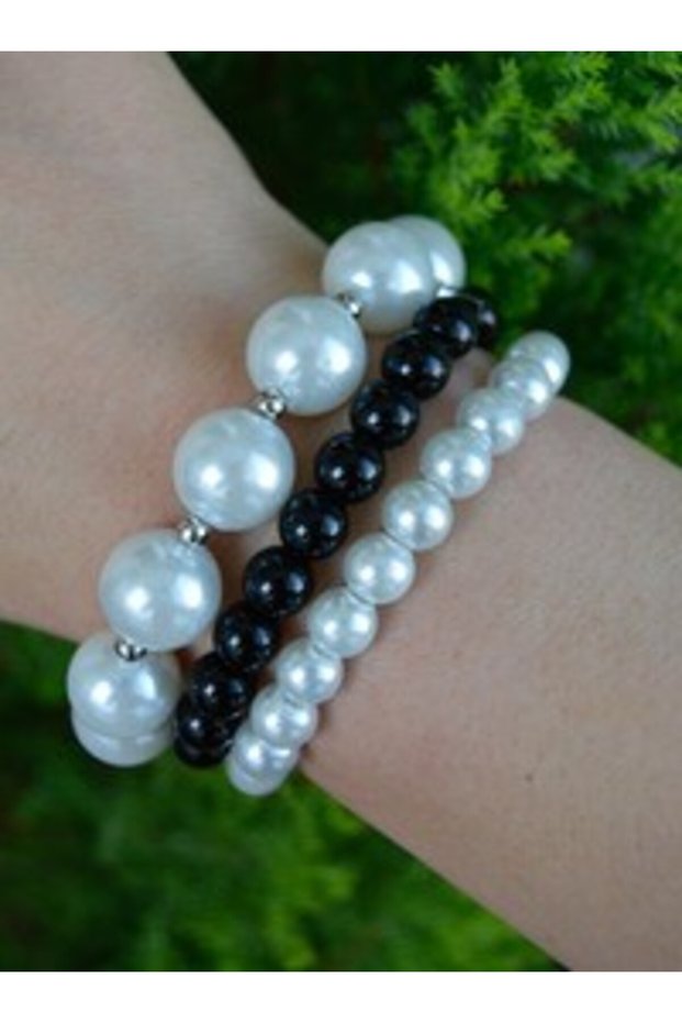 Pearl bracelet set - multicolored -