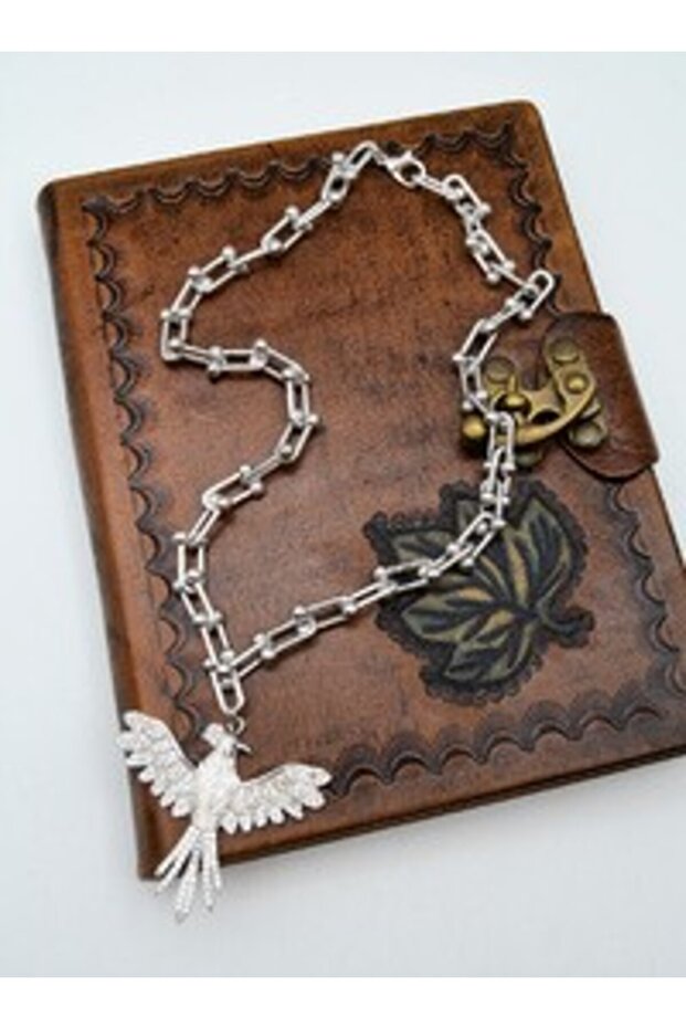 Zircon Stone Phoenix Necklace - Silver Color -