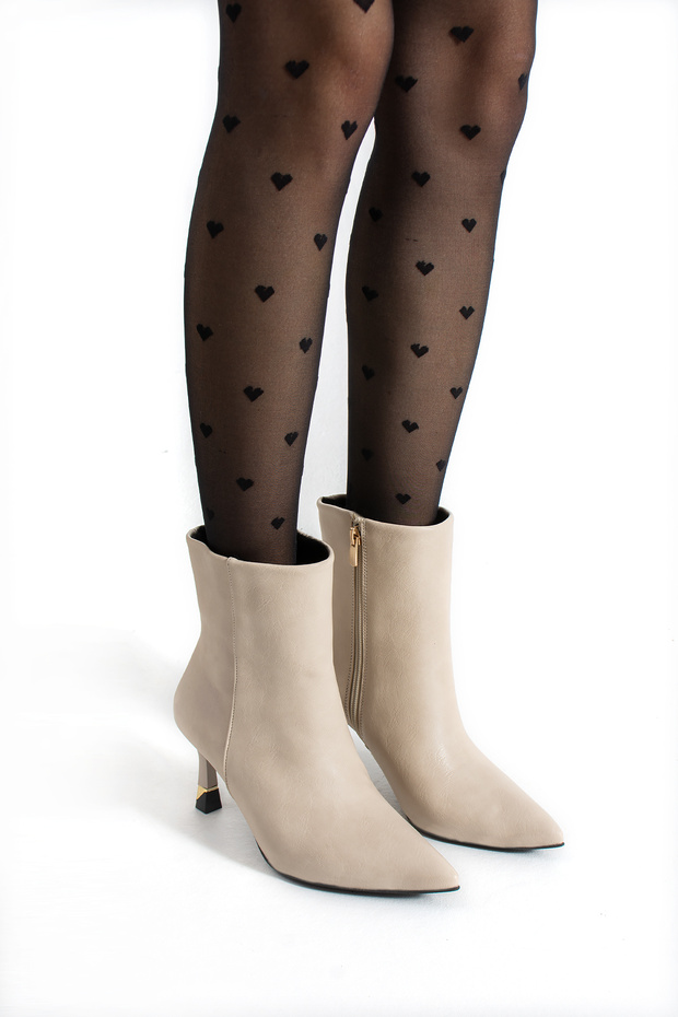 Women's Stiletto Heeled Pointed Toe Ankle Zipper Boots